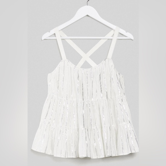 ASOS Trapeze Metallic Top - Picture 1 of 2